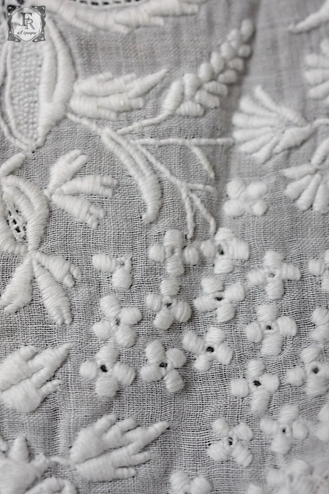 アンティークレース dentelle antique アンティーク刺繍 3枚 4 .FR a l'epoque