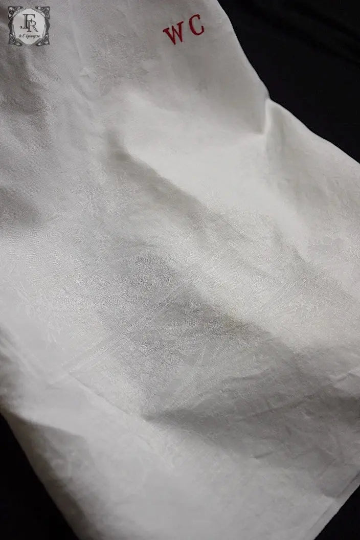 アンティーククロス dentelle nappe ダマセ .FR a l'epoque