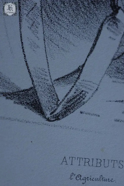 gravure アンティーク  版画 4 .FR A Ll'EPOQUE