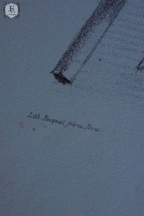 gravure アンティーク  版画 4 .FR A Ll'EPOQUE