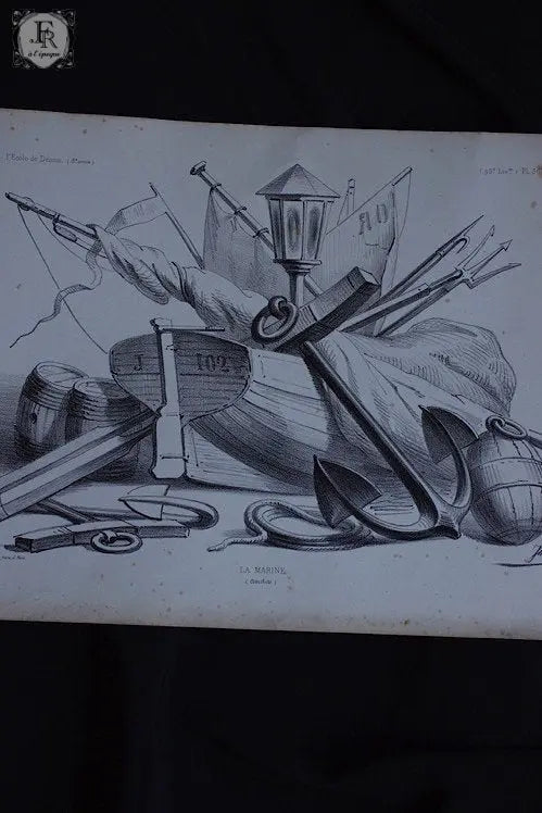 gravure アンティーク  版画 4 .FR A Ll'EPOQUE