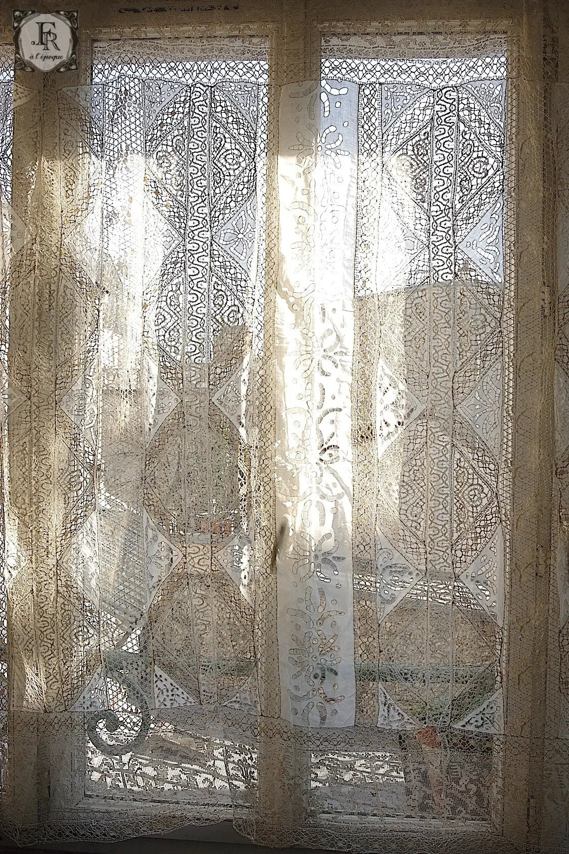 アンティークカーテン linge de maison 特大 .FR a l'epoque