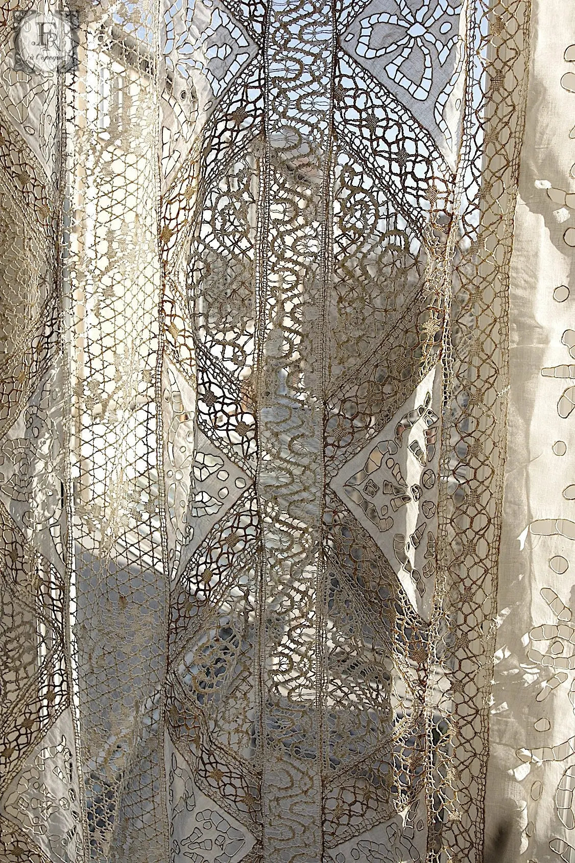 アンティークカーテン linge de maison 特大 .FR a l'epoque