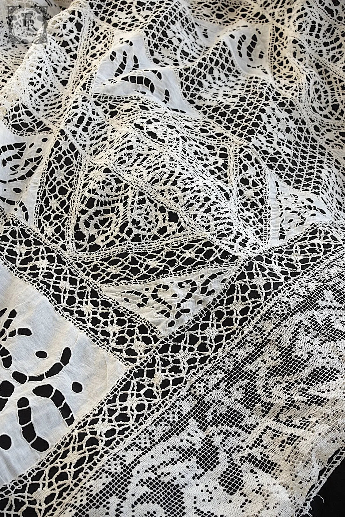 アンティークカーテン linge de maison 特大 .FR a l'epoque