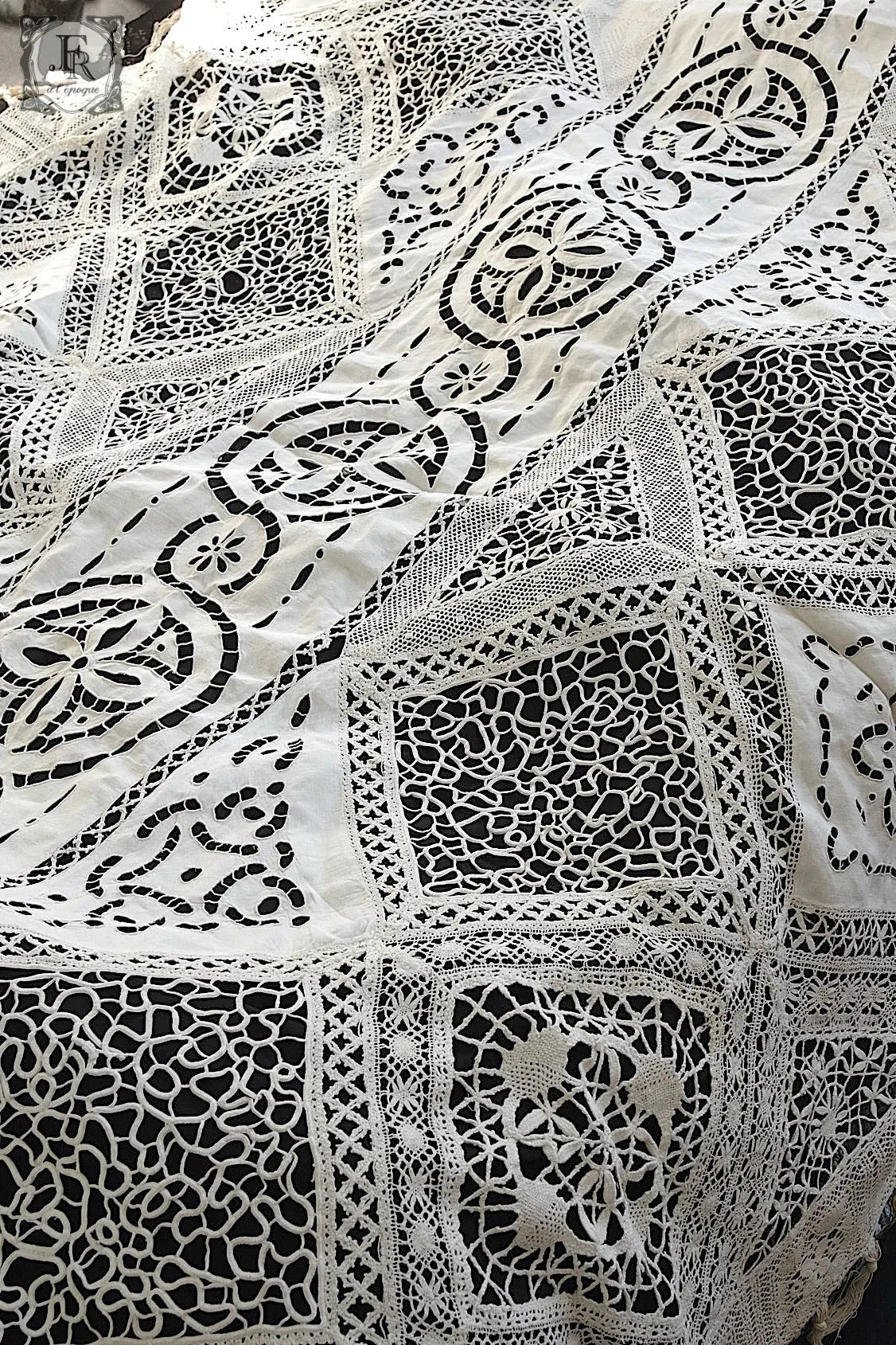 アンティークカーテン linge de maison 4枚セット .FR a l'epoque