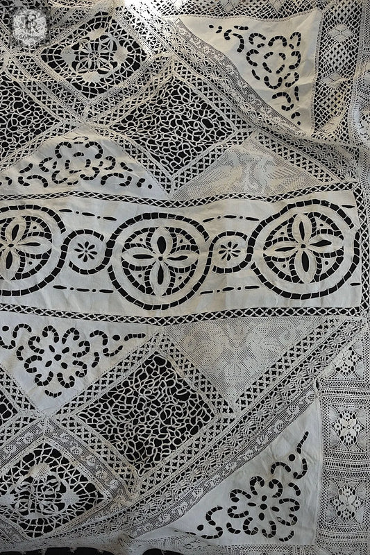 アンティークカーテン linge de maison 4枚セット .FR a l'epoque