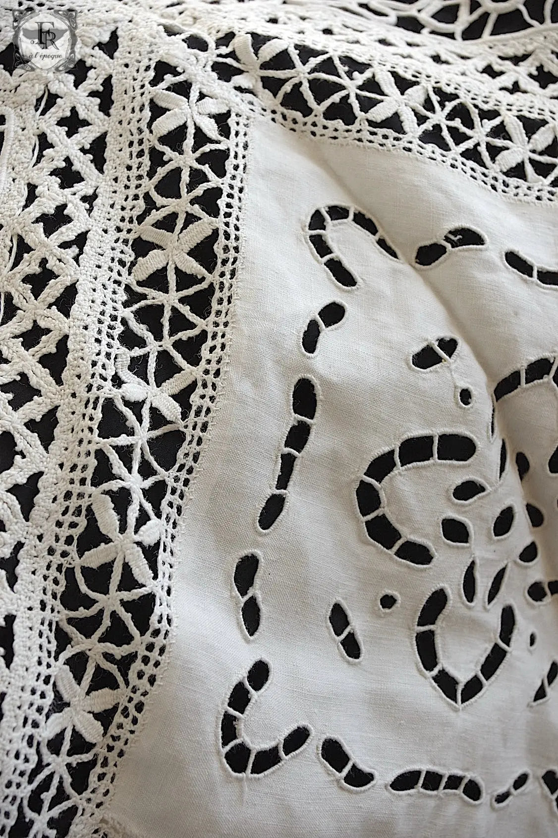 アンティークカーテン linge de maison 4枚セット .FR a l'epoque