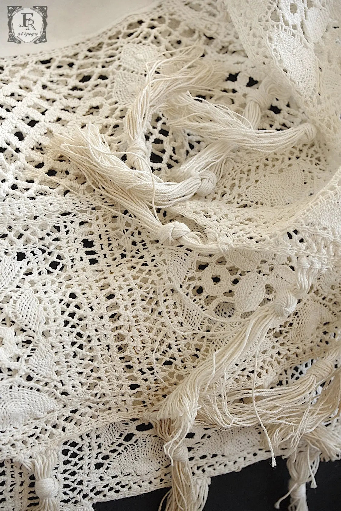 アンティークカーテン linge de maison 4枚セット .FR a l'epoque