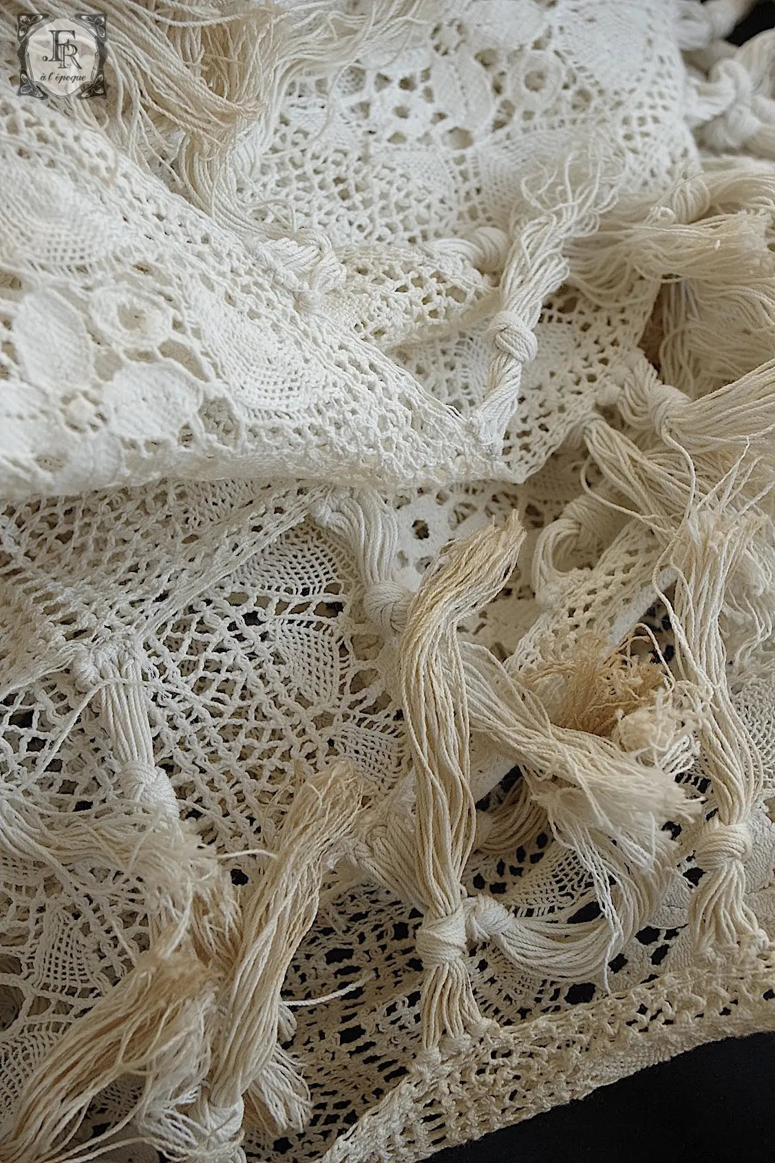 アンティークカーテン linge de maison 4枚セット .FR a l'epoque