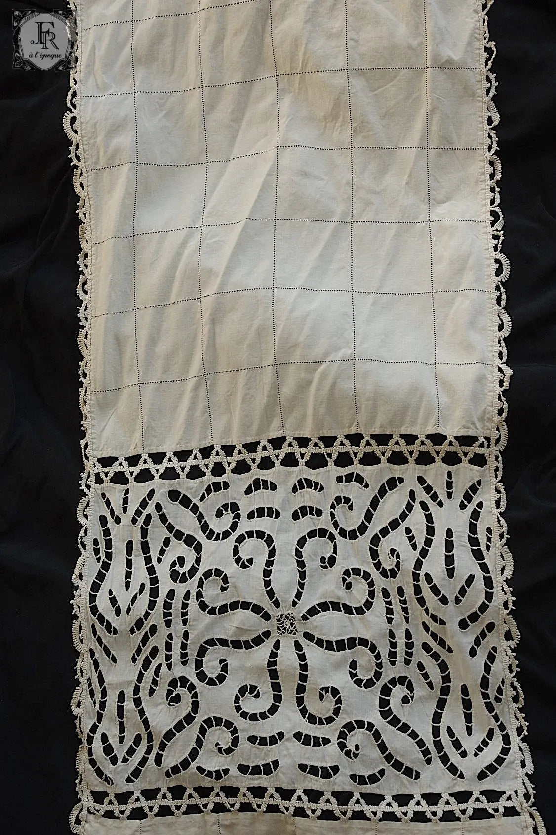 アンティークカーテン linge de maison  4枚セット .FR a l'epoque