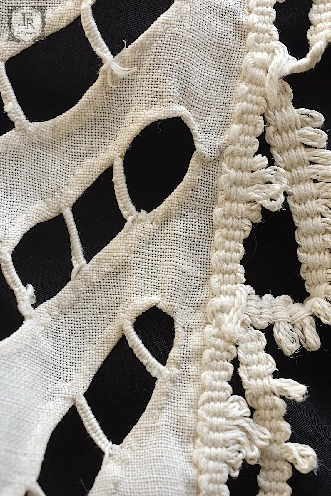 アンティークカーテン linge de maison  4枚セット .FR a l'epoque