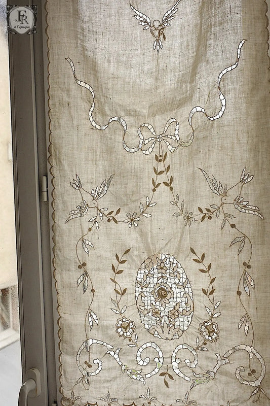 アンティークカーテン linge de maison antique 1 .FR a l'epoque