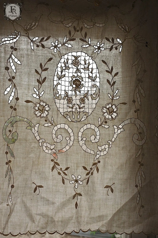アンティークカーテン linge de maison antique 2 .FR a l'epoque