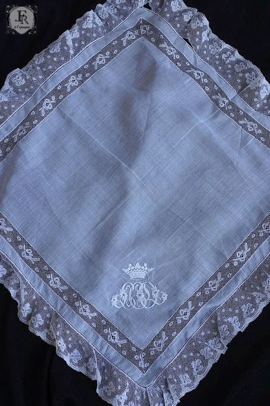 アンティークハンカチ mouchoir antique 4 .FR a l'epoque