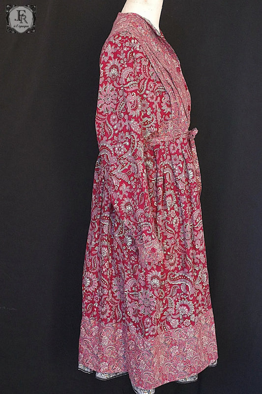 ヴィンテージワンんピース robe vintage ペイズリー柄 .FR a l'epoque