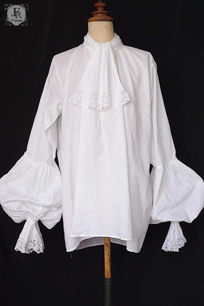 アンティークブラウス vêtement ancien ジャボ付きチュニック .FR a l'epoque