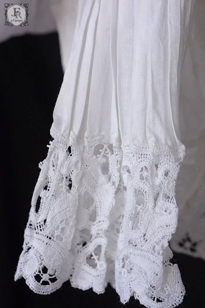 アンティークブラウス vêtement ancien ジャボ付きチュニック .FR a l'epoque