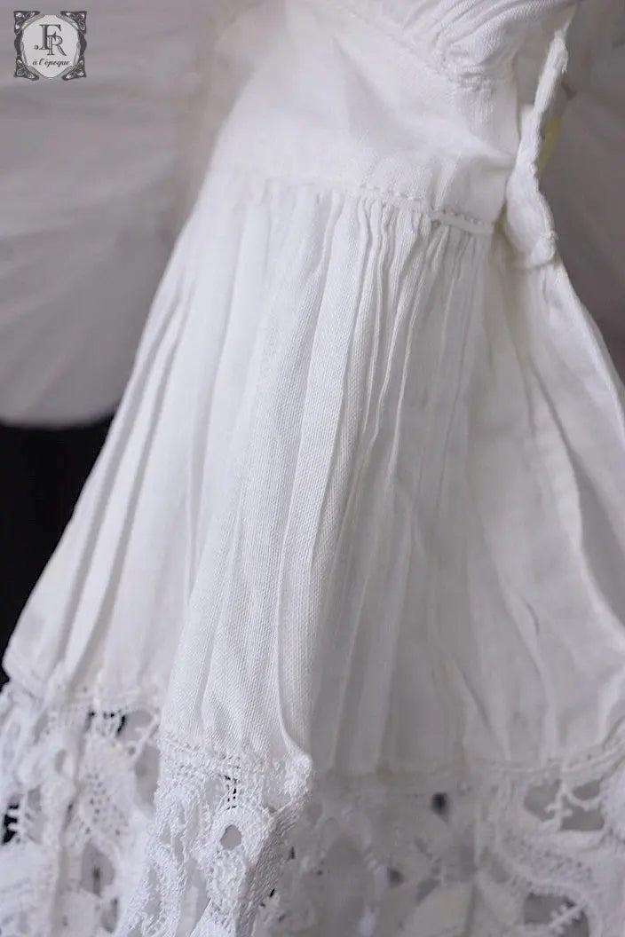 アンティークブラウス vêtement ancien ジャボ付きチュニック .FR a l'epoque