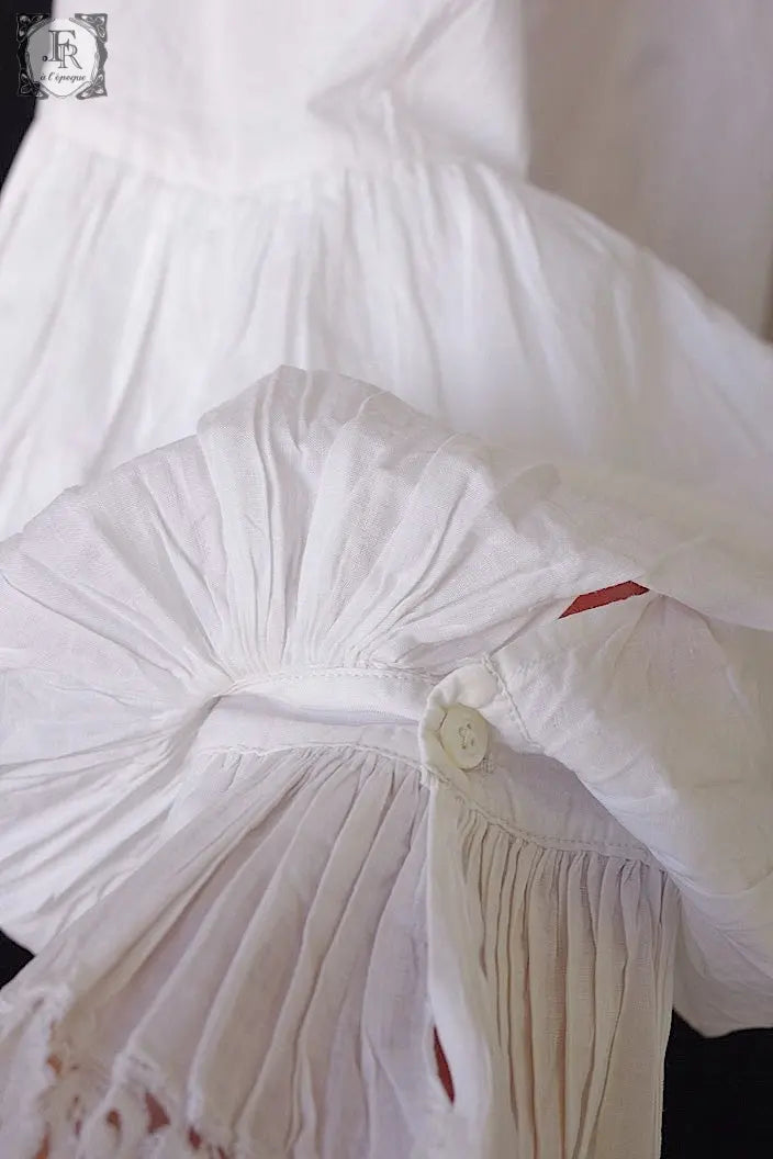 アンティークブラウス vêtement ancien ジャボ付きチュニック .FR a l'epoque