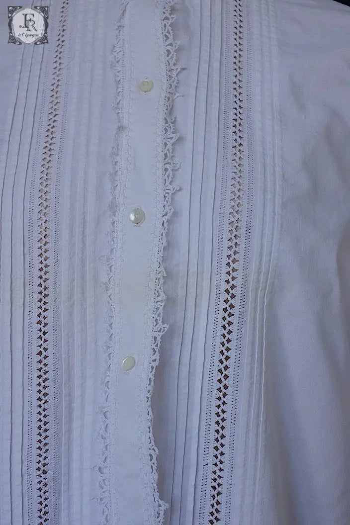 アンティークコットンブラウス vêtement antique blouse .FR a l'epoque