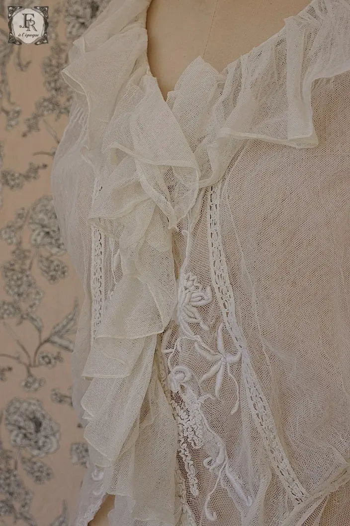 アンティークブラウス vêtement blouse 素材用 .FR a l'epoque