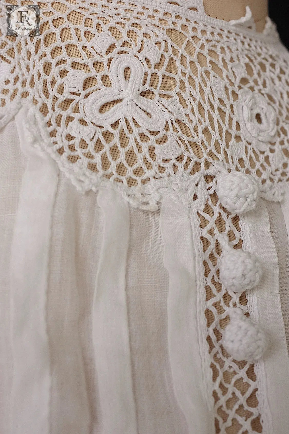 アンティークブラウス vêtement antique 少女サイズ .FR a l'epoque