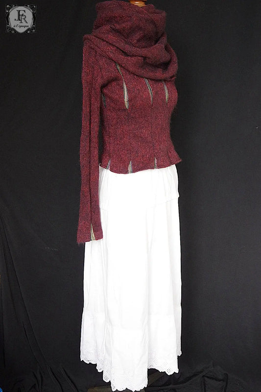 アンティーク刺繍レーススカート vêtement antique .FR a l'epoque