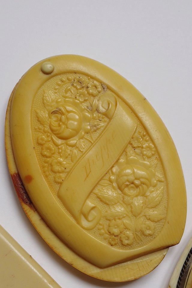 miroir antique アンティークコンパクト鏡 セット
