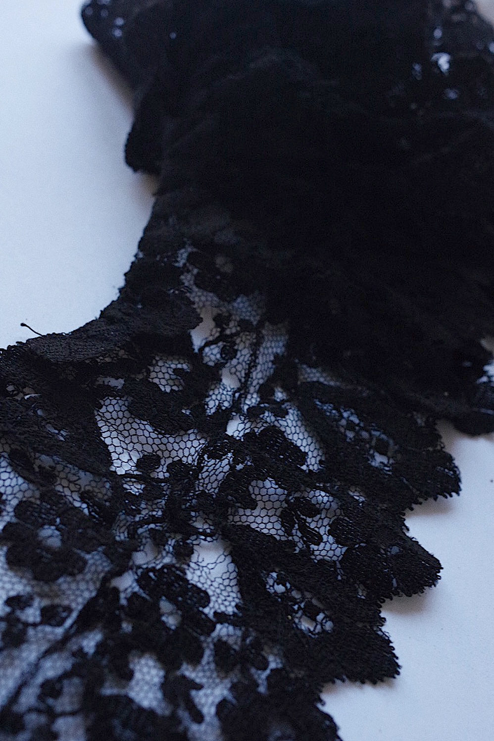 dentelle vintage アンティークレース 黒レース 250cm