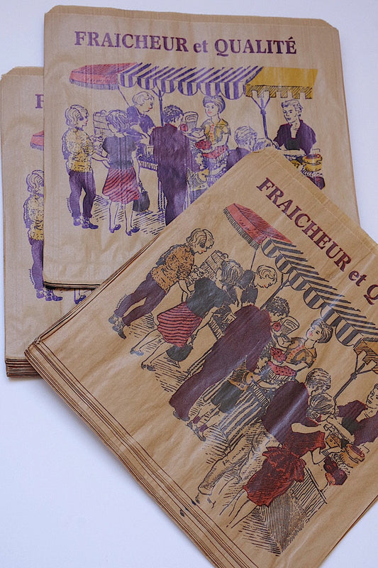 sac de legume vintage ヴィンテージ マルシェ紙袋 .FR a l'epoque