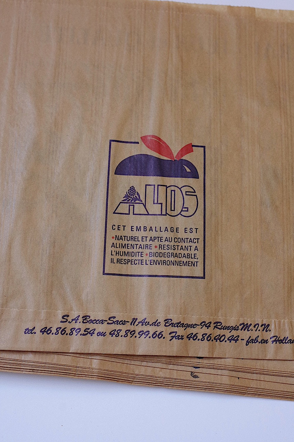 sac de legume vintage ヴィンテージ マルシェ紙袋 .FR a l'epoque