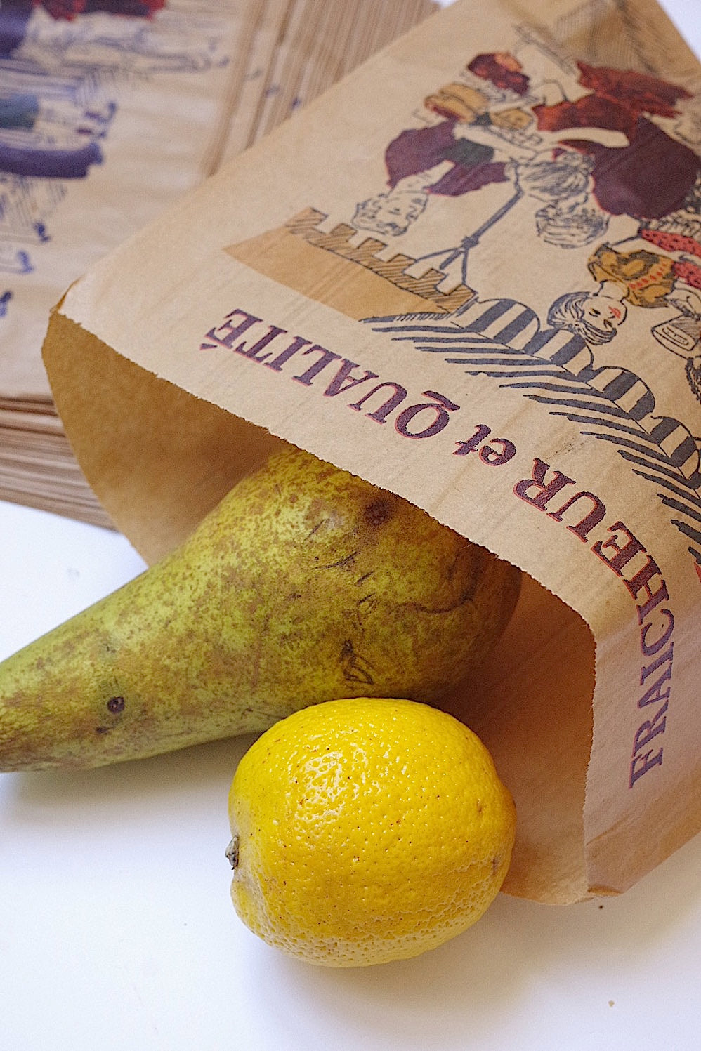 sac de legume vintage ヴィンテージ マルシェ紙袋 .FR a l'epoque