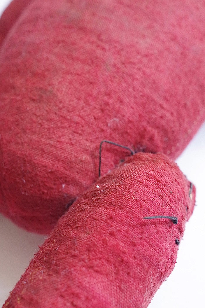 peluche antique アンティーク くま nounours 赤 .FR a l'epoque