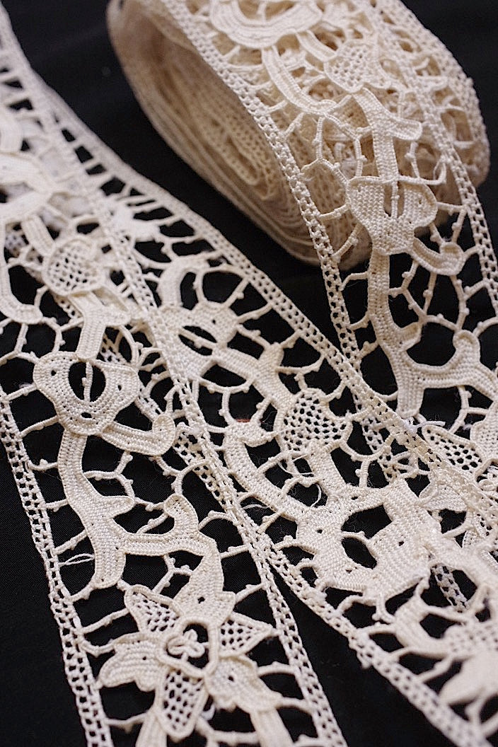 dentelle ancienne antique アンティークレース ヴニーズ 353cm