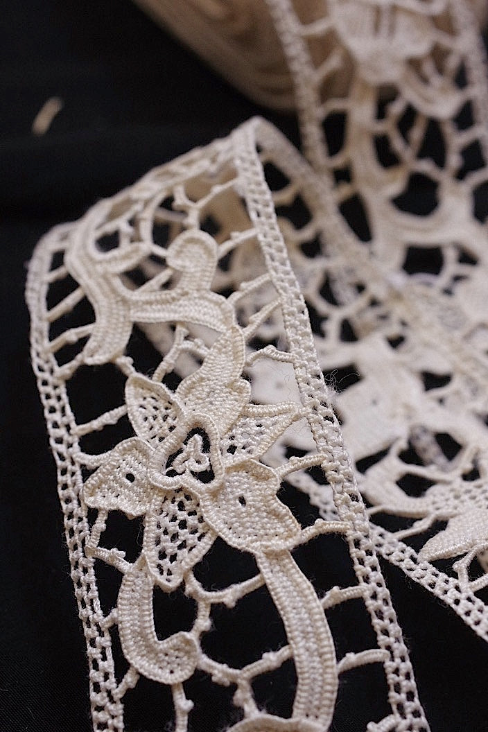 dentelle ancienne antique アンティークレース ヴニーズ 353cm