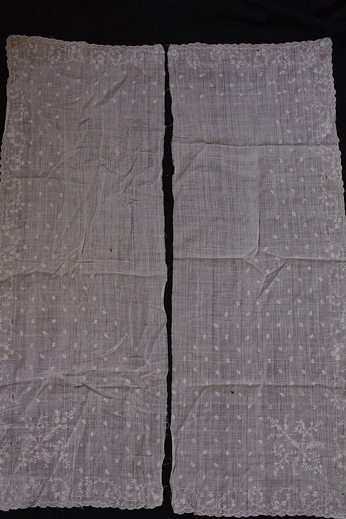 dentelle ancienne antique アンティークレース 刺繍ハギレ