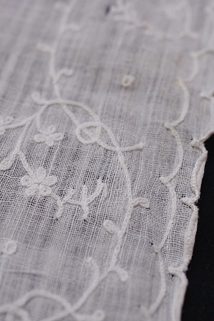 dentelle ancienne antique アンティークレース 刺繍ハギレ