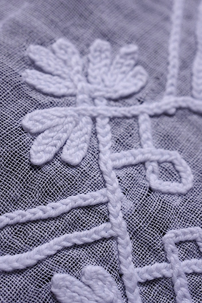 linge de maison antique アンティークステッチ刺繍生地 カーテン コーネリー