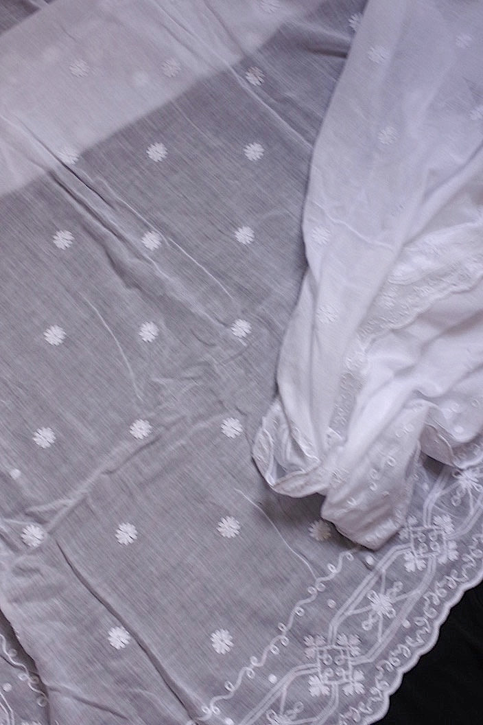 linge de maison antique アンティークステッチ刺繍生地 カーテン コーネリー