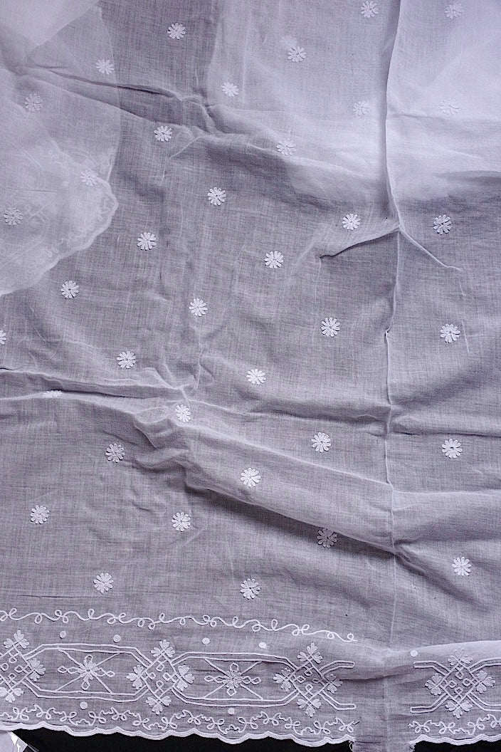 linge de maison antique アンティークステッチ刺繍生地 カーテン コーネリー