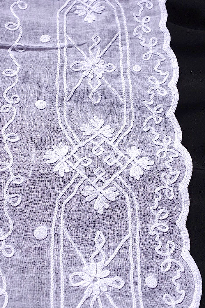 linge de maison antique アンティークステッチ刺繍生地 カーテン コーネリー