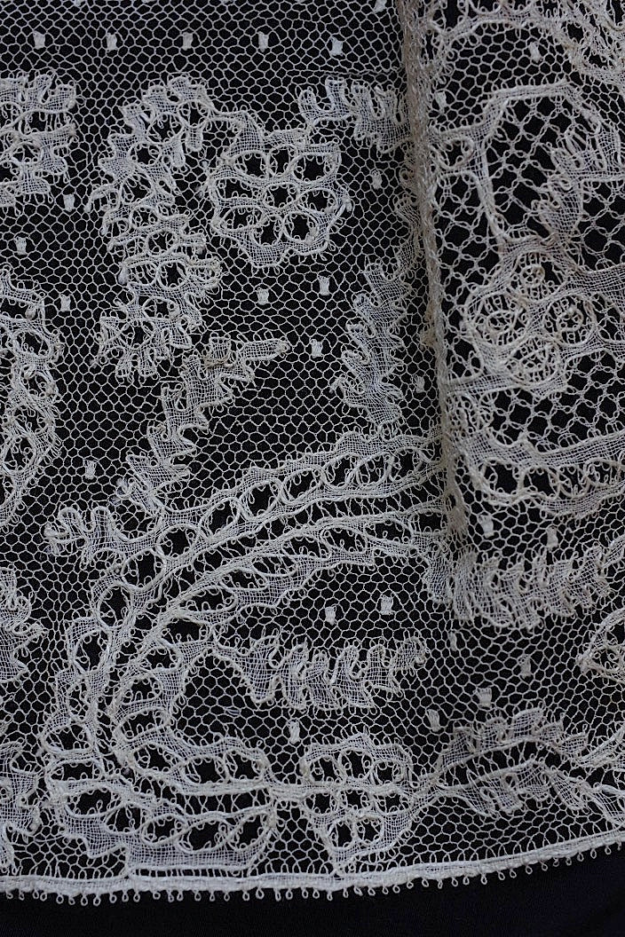 dentelle antique アンティークレース 266cm .FR a l'epoque