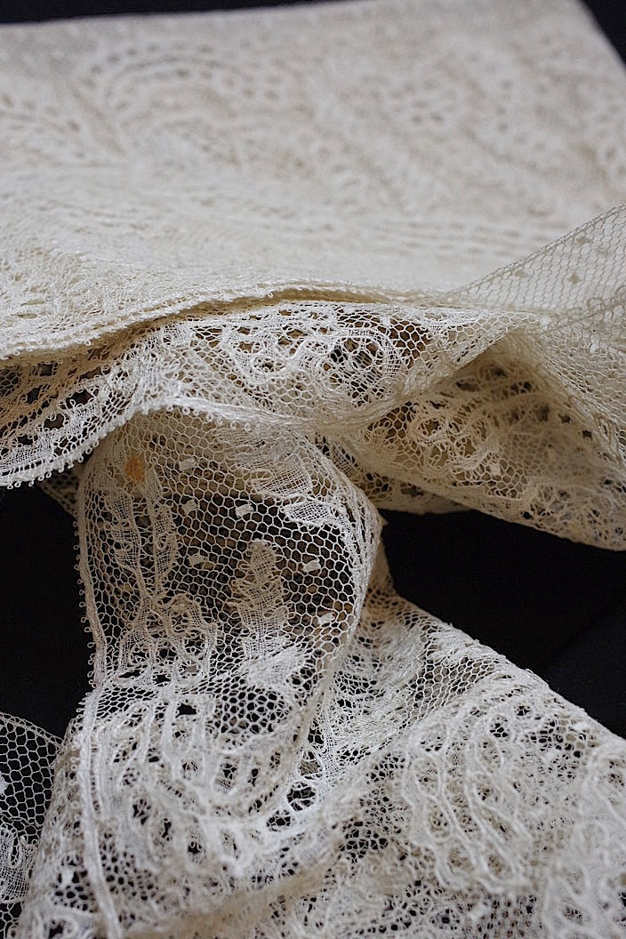 dentelle antique アンティークレース 266cm .FR a l'epoque
