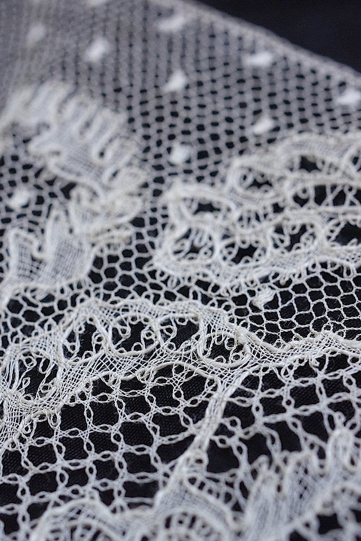 dentelle antique アンティークレース 266cm .FR a l'epoque