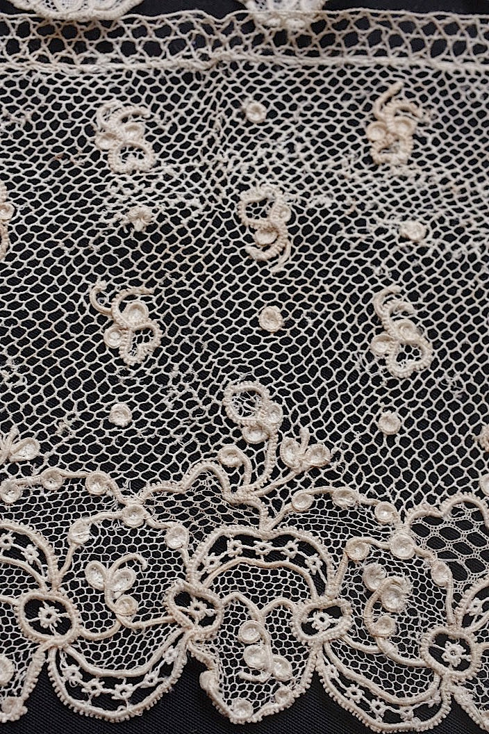 dentelle antique antique lace lot 2