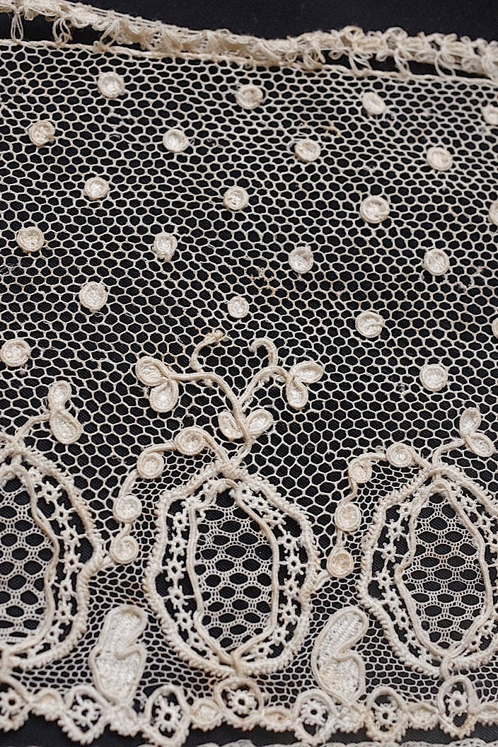 dentelle antique antique lace lot 2