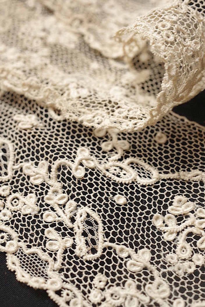 dentelle antique アンティークレース アランソンlot 7 .FR a l'epoque
