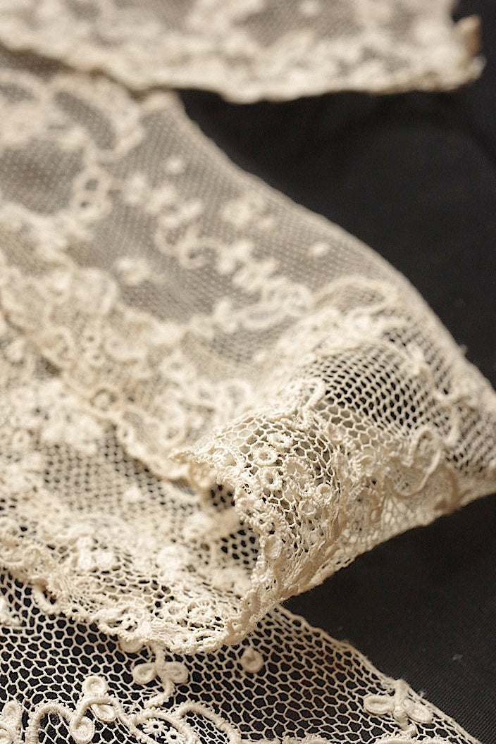 dentelle antique アンティークレース アランソンlot 7 .FR a l'epoque