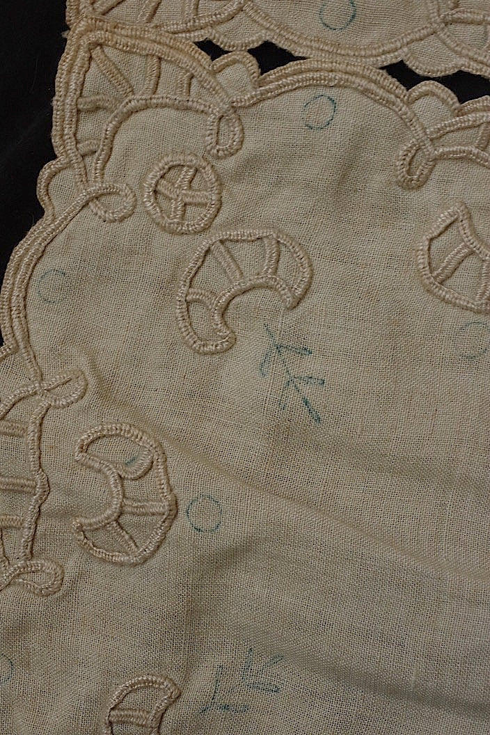 dentelle antique antique lace linen embroidery 6 pieces