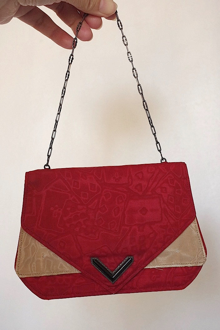 sac antique アンティークプチsac トランプ柄 .FR a l'epoque